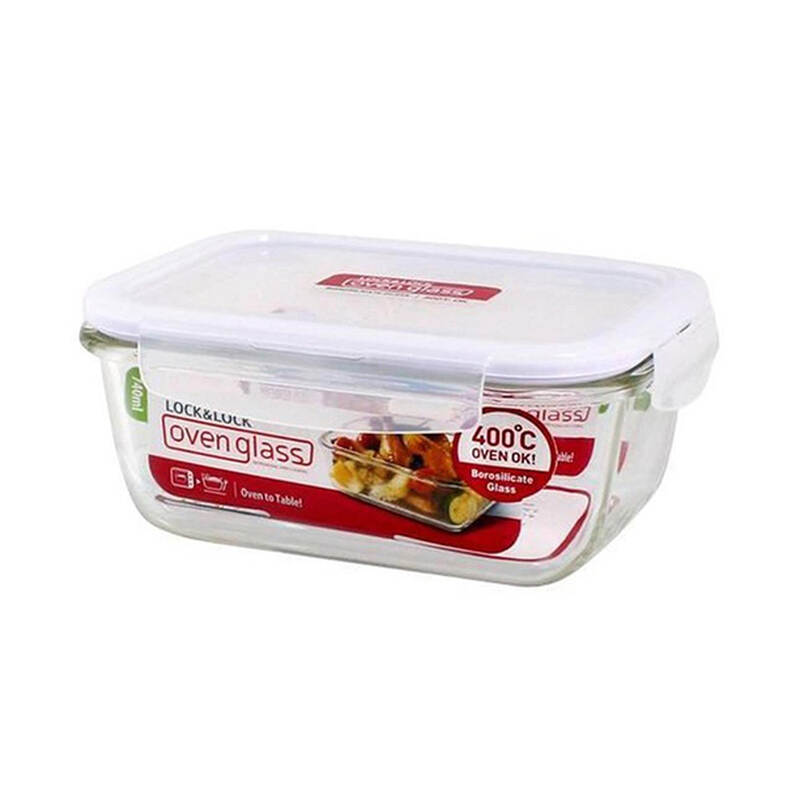 Hộp Thuỷ Tinh Chịu Nhiệt Hình Chữ Nhật LocknLock Glass Euro 700Ml, W/Có Chia Ngăn - LLG429D, , large image number null